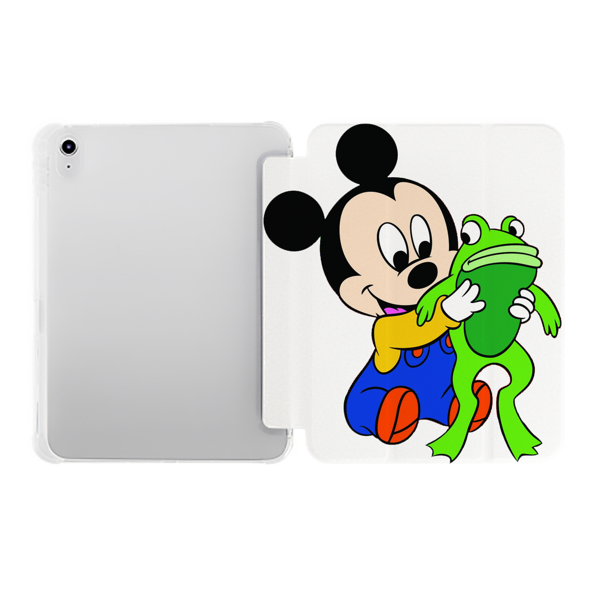 （画像用） ミッキーマウス Mickey Mouse IPad ケース ペン収納付き 三つ折りスタンド PUレザー×シリコン 対応機種9.5/10.5/10.9インチ